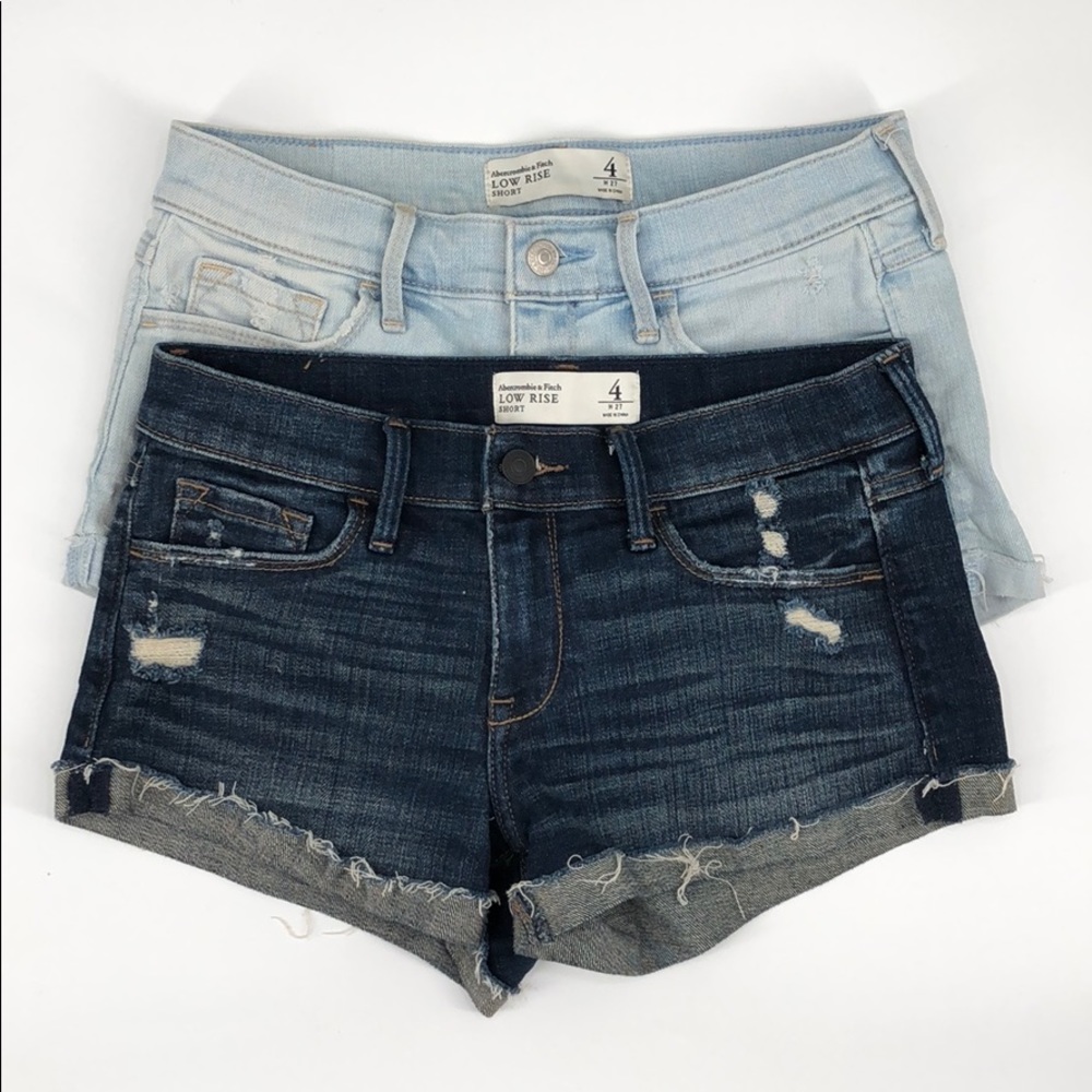 Two Pairs Abercrombie & Fitch Low Rise Shorts Sz 4